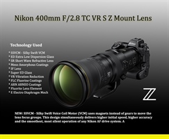 Nikon 400mm F/2.8 TC VR S Z Mount Transition
