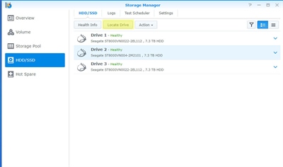 Synology NAS - Locate the bad hard drive