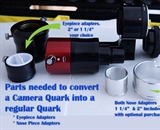 Diagram and parts listing to convert a Daystar Camera Quark