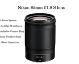 Nikon 85mm f/1.8 S Lens